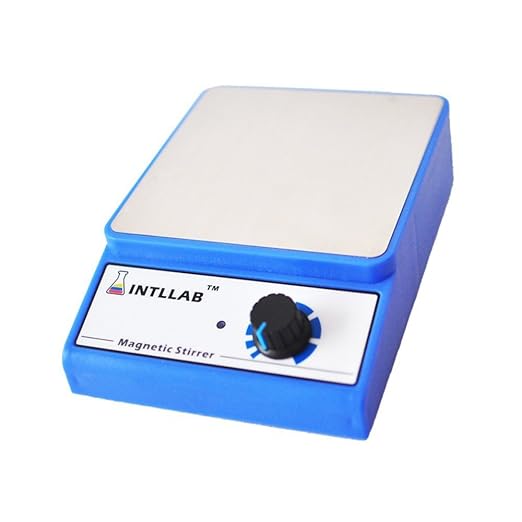 INTLLAB Magnetic Stirrer Stainless Steel Magnetic Mixer with stir bar (No Heating) Max Stirring Capacity: 3000ml