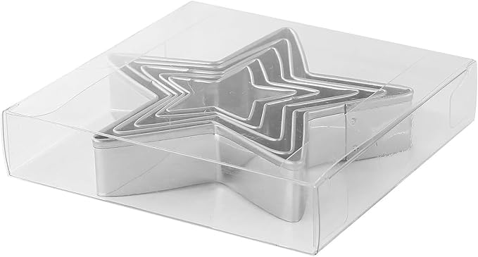 Star Cookie Cutters Set of 5 – Stainless Steel Sandwich Cutters & Biscuit Molds for Kids – Sturdy for Cookies, Sandwiches – Small to Large Sizes 1.57" to 3.74" – Food Grade