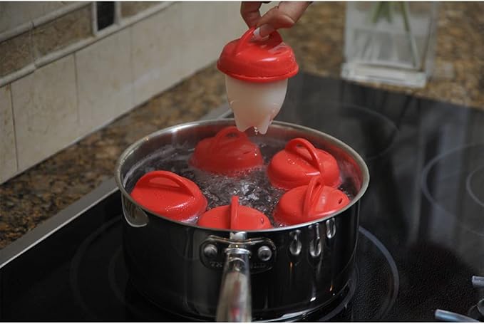 Egglettes Egg Cooker - Hard Boiled Eggs without the Shell, 4 Egg Cups