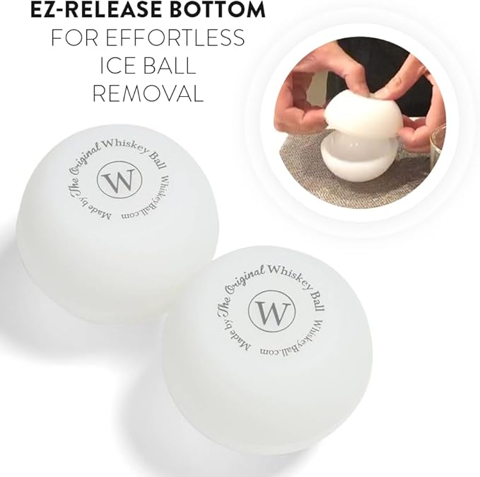 Pack of 2 Monogram Whiskey Ice Ball Maker Mold - Premium Silicone Sphere Mold A to Z letter Engraved - Ideal for Crafting Old Fashioned Cocktails – Easy Release & No Leak Design - ‘U’ letter