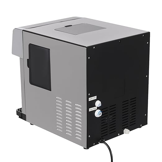 2-in-1 Nugget Ice Maker Countertop, 33Lbs/Day Portable Soft Chewable Ice Machine Self-Dispensing Pellet Ice Maker Stainless Steel Ice Making Machine with Self-Cleaning for Home Kitchen Bar Office