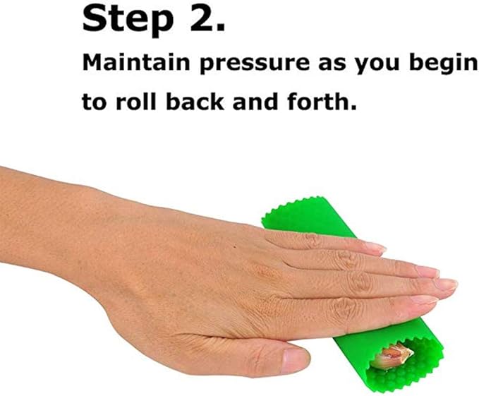 Sinnsally Garlic Peeler Skin Remover Roller Keeper,Easy Quick to Peeled Garlic Cloves with Silicone Tube Roller Garlic Peeling Kitchen Tool(Green)