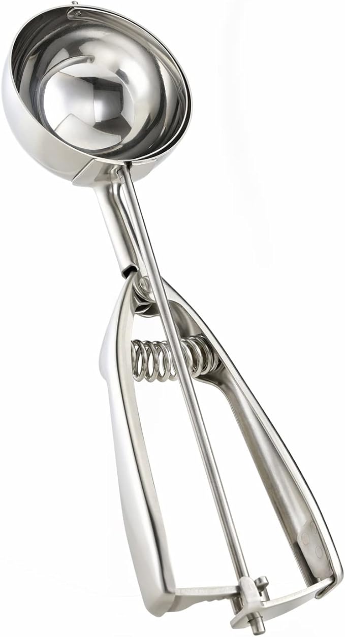 Stainless Large Muffin Scoop, Cupcake Batter Dispenser, Large Ice Cream Cupcake Muffin Batter Scoop, 18/8 Stainless Steel, Size 10