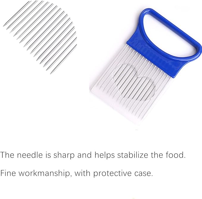 Onion Slicer, 4PCS Stainless Steel Prongs Kitchen Slicer, Onion Holder for Slicing, Kitchen Cutting Tool Slicer for Kitchen