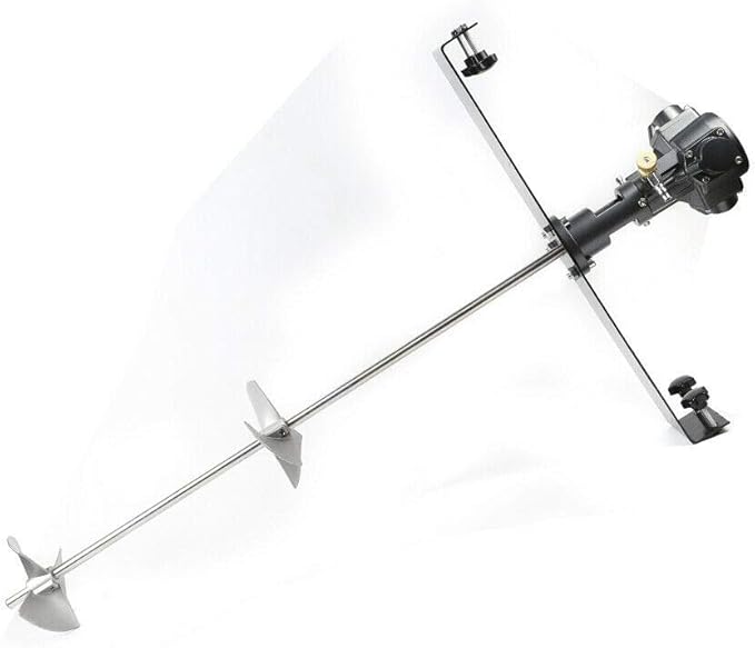Eapmic 50 Gallon Pneumatic Paint Mixer Machine 1/2HP Pneumatic Agitator Stainless Steel Air Powered Paint Stirring Machine Automatic Barrel Drum Stirrer for Paint Ink Coating Viscous Liquid