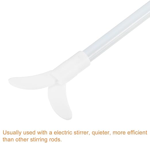 MECCANIXITY PTFE Electric Stirring Rod 400x85mm Length Overhead Stirrer Mixer Shaft with Foldable Paddle for Lab