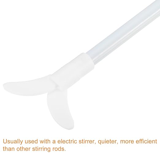 MECCANIXITY PTFE Electric Stirring Rod 350x85mm Length Overhead Stirrer Mixer Shaft with Foldable Paddle for Lab