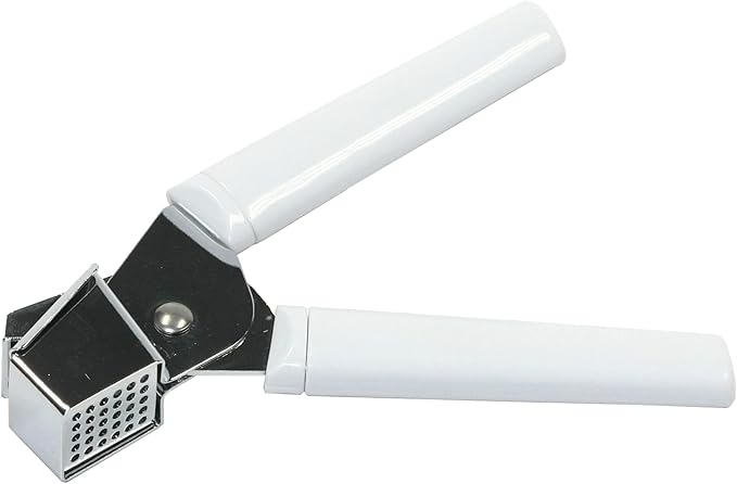 Chef Craft Classic Garlic and Spice Press, 6.88 inch, White and Chrome