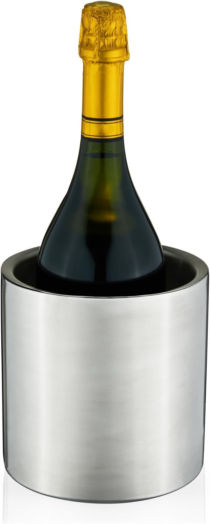 Viski Harrison Stainless Steel Ice Bucket for Restaurants or Home Bars, Insulated Ice Bucket with Lid for Bottles, Stainless Steel Bucket Set of 1
