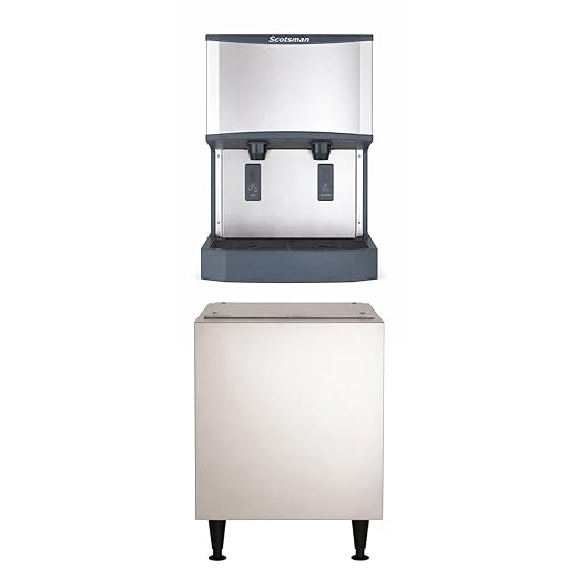 Scotsman Meridian Touchfree Countertop Nugget Ice Maker & Water Dispenser - 500 lb/Day, 25 lb Storage Bin, Stand