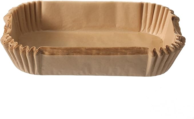 Air Fryer Liners Disposable Rectangular.Virgin Pulp Parchment Paper for 4qt-6qt Air Fryer.Food Grade,Non-stick, Oil-proof & Heat Resistant for Baking,Microwave,Cooking & Deep Fryer Accessories (125)