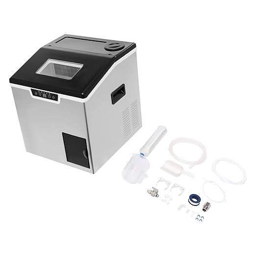 Countertop Ice Maker Dispenser, 2-in-1 Ice Cube Maker, Self Dispensing Pellet Crushed Ice Maker, 88lbs/24H, 15mins Quick Ice Make, 1000g/2.2lbs Ice Storage, Ice Full Indicator