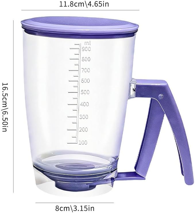 Pancake Batter Dispenser,30Oz Pancake & Waffle Mix Pourer with Squeezes Handle,Pancakes Dispenser Bottle for Pancakes, Cupcake, Waffle, Muffin Mix, Cake & Crepe Batter