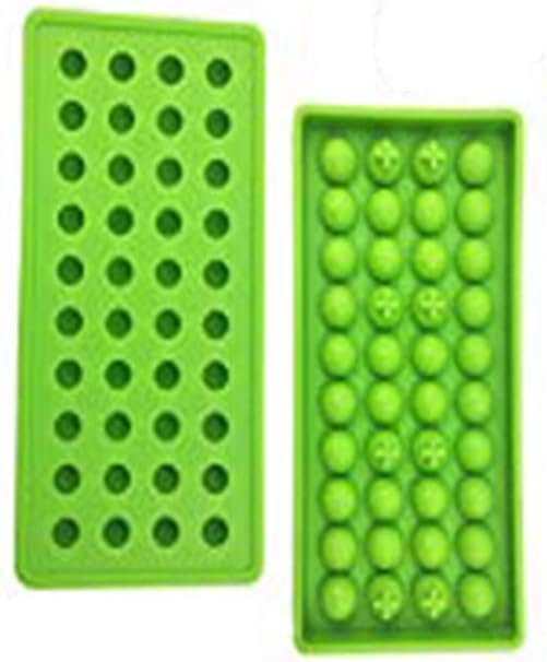 Mydio Mini Ice Ball Molds DIY Molds Tool for Candy pudding jelly milk juice Chocolate mold or Cocktails & whiskey particles (2 pack, Green)