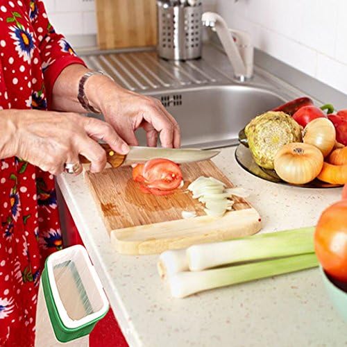 Lunies Over the Cabinet Plastic Trash Bag Holder for Kitchen, Under Sink Trash Can, Grocery Bag Holder for RV,Bathroom, Dorm Room, Office 8.6"x 4.9"