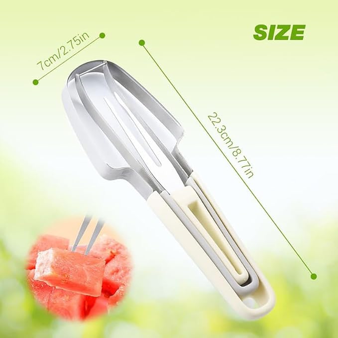2025 Watermelon Cutter, 3-in-1 Watermelon Fork Slicer Cutter Stainless Steel Watermelons Cutters, 3 In 1 Summer Watermelons Cutting Tool Fork Slicer Knife Set for Home