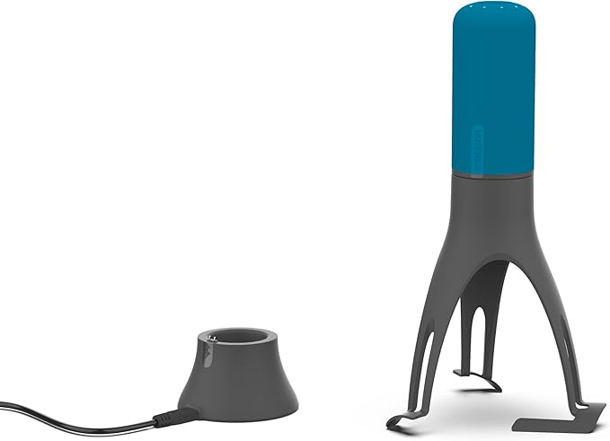 Uutensil Stirr+Timer Unique USB Rechargeable Automaitc Pan Stirrer with Timer - with Cable and Cradle - Teal