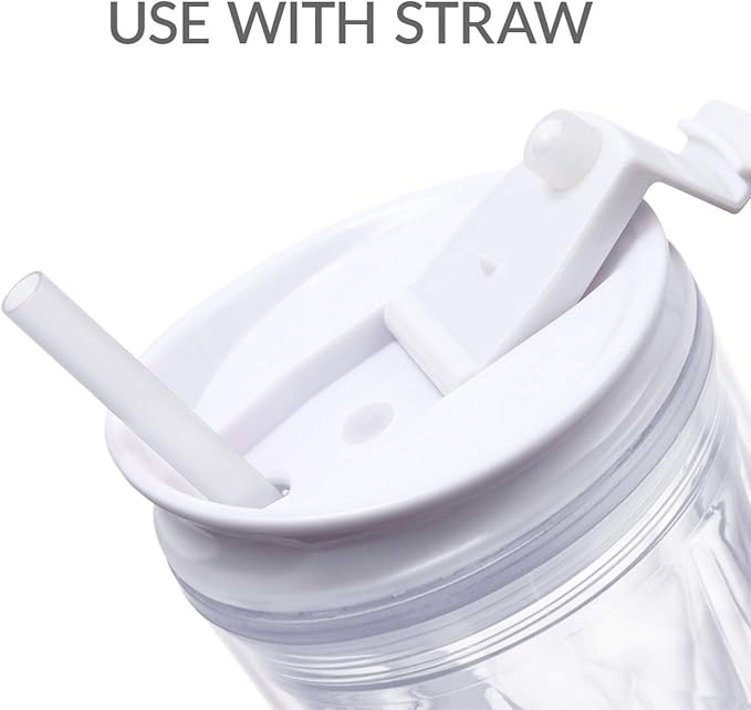 Cupture Crystal Click & Seal Shake Tumbler Cup for Hot or Cold Drinks - 22 oz (Clear Diamond)