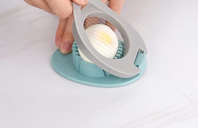 Ortarco Egg Slicer for Boiled Eggs Strawberry Cutter with Stainless Steel Wire （Green）