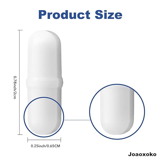 Magnetic Stir Bars,40 Pcs PTFE Magnetic Stirrer Mixer Stir Bar, 20 mm/ 0.8 Inch White Laboratory Stirrer Mixer Bar (40)
