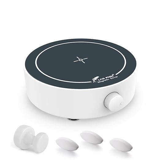 LAB FISH Laboratory Magnetic Stirrer 1800PRM Magetic Mixer Max Stirring 3000ml Capacity Stir Plate with 3 PCS Stir Bar Egg for Lab and Homebrew