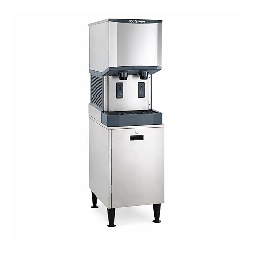 Scotsman Meridian Touchfree Countertop Nugget Ice Maker & Water Dispenser - 260 lb/Day, 12 lb Storage Bin, Stand w/Door