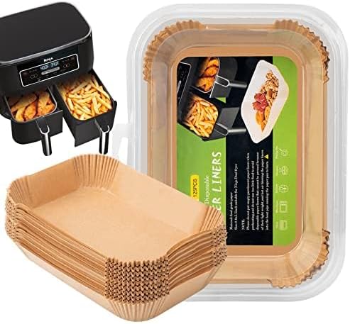 Air Fryer Disposable Liners, Air Fryer Liners Rectangle 8.6x 5.5'', Air fryer Parchment Paper Liners, Accessories Baking Paper (300pcs)