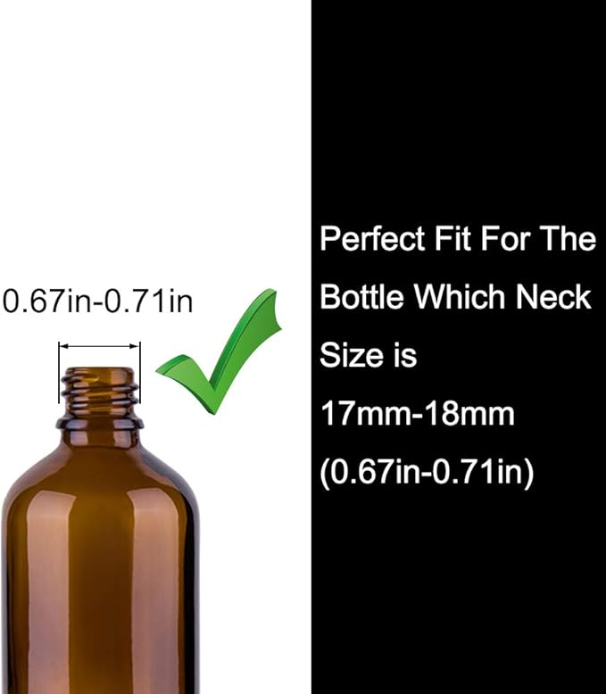 Hydior Essential Oil Spray Bottle Tops, Fine Mist Sprayer for 5ml and 15ml EO Bottles, Pack of 14, Rainbow