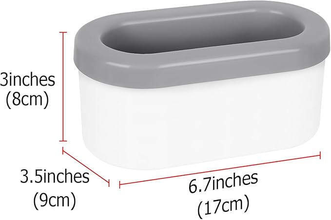 LUEXBOX Cylinder Ice Cube Mold Ice Trays, Silicone Ice Bucket, Portable Ice Cube Maker, Press-Type Easy-Release Ice Cup (Grey Large)