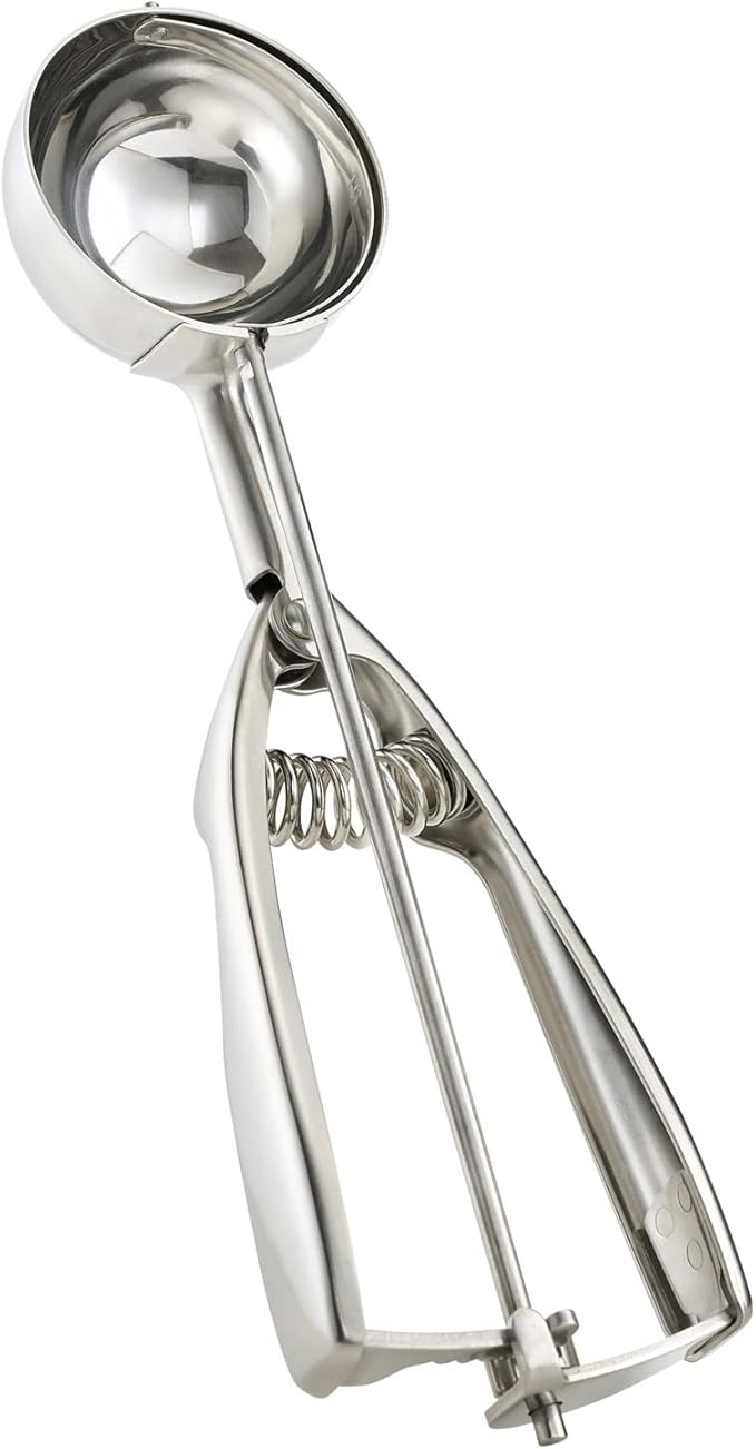 18/8 Stainless Steel Ice Cream Cupcake Muffin Scoop, 3.4 Tablespoon Cupcake Muffin Batter Dispenser