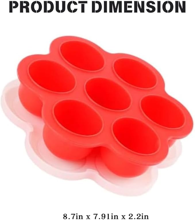 Egg Bites Tray with Lid | Silicone Molds for Instant Pot, Air Fryer, and Oven | Egg Bite for Pressure Cooker | Dishwasher Safe