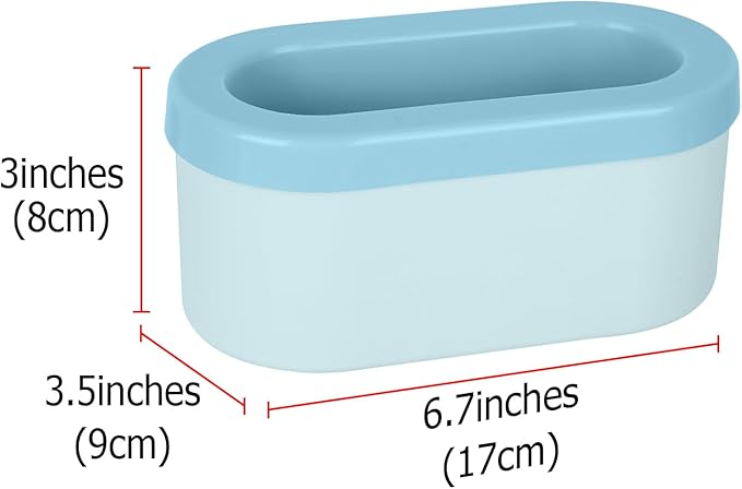 LUEXBOX Cylinder Ice Cube Mold Ice Trays, Silicone Ice Bucket, Portable Ice Cube Maker, Press-Type Easy-Release Ice Cup (Blue Large)