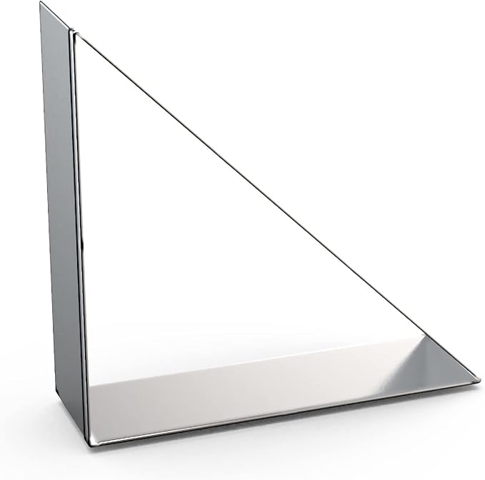 45/90 Degree Triangle Cookie Cutter Set - 5 inch, 4 inch, 3 inch, 2 inch - Half Square Right Angle Triangle Geometric Frame Plaque Cookie Cutters Shapes Molds - Stainless Steel