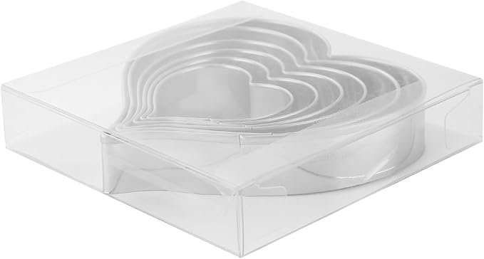 Heart Cookie Cutters Set of 6 – Stainless Steel Sandwiches Cutters & Biscuit Molds for Kids – Sturdy Cutters for Cookies, Sandwiches – Small to Large Sizes 1.69 to 3.74 Inches – Food Grade