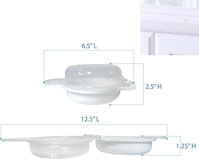 Trenton Gifts Microwave Egg Cooker/Poacher, Easy Scrambled Omelet Maker, Breakfast Cookware. Set of 2