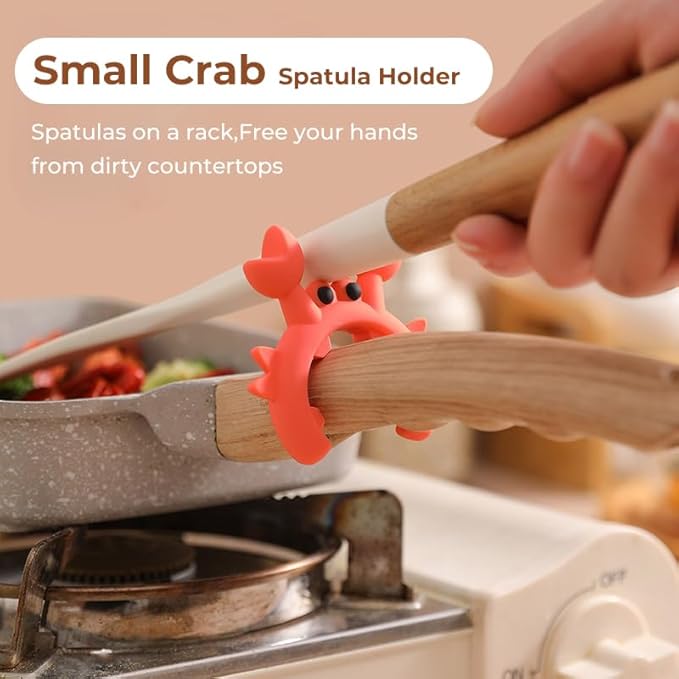 Crab Spoon Holder Funny Spoon Rest for Stove Top, Steam Releaser- Cooking Gadgets, Cooking Gifts, Cool Kitchen Gadgets, Cool Gifts, Cute Kitchen Accessories