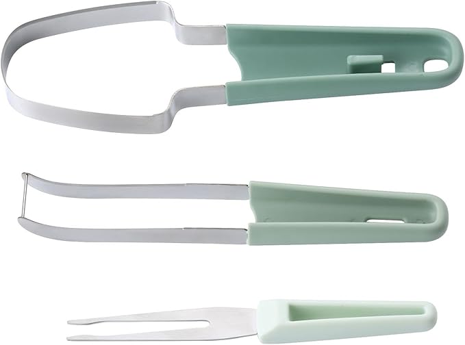 3in1 Watermelon Cutter Slicer Tool, Watermelon Popsicle Cutter, Watermelon Stainless Steel Fork Slicer Set, Watermelon Knife Fruit Cutter Fork for Kitchen Utility Gadgets