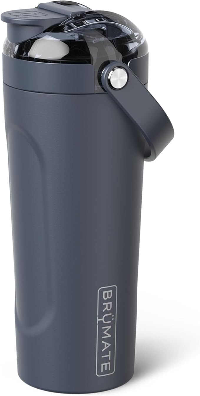BrüMate MultiShaker Blender Shaker Bottle | 100% Leakproof Insulated Stainless Steel | Pre Workout and Protein Shaker Bottle for the Gym | 25oz (Nightfall Blue)