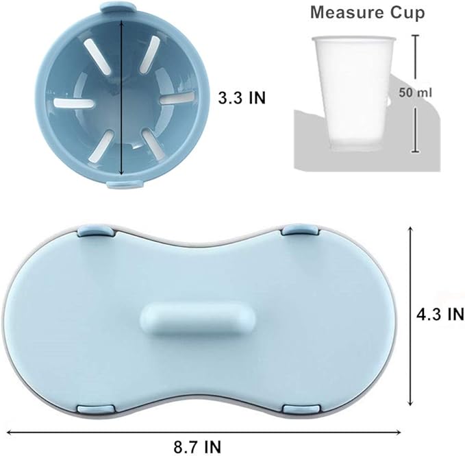 Egg Poacher Microwavable, Egg Steam with Measure Cup Dishwashable, Egg Maker Poached Egg Steamer Kitchen Gadget