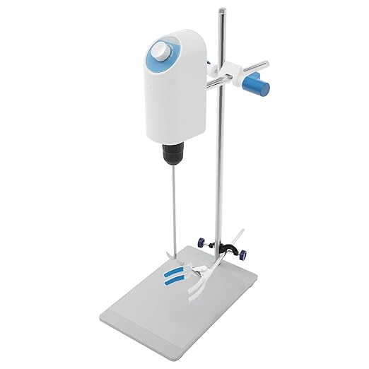 Laboratory Electric Stirrer, 10L Precision Booster Electric Mixer,72W 0-2000rpm 20N.m, Large Capacity Electric Stirrer with Adjustable Support Bracket for Metallurgy, Chemical Industry