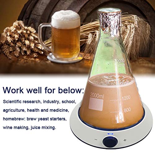 ONiLAB Magnetic Stirrer with 4 Stir Bars, 2000rpm Magnetic Mixer with Stirring Capacity 3000ml,3M Power Cord, (No Heating)