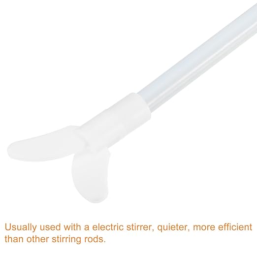 MECCANIXITY PTFE Electric Stirring Rod 350x65mm Length Overhead Stirrer Mixer Shaft with Foldable Paddle for Lab