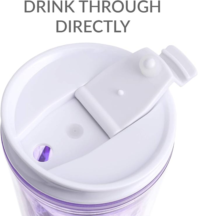 Cupture Crystal Click & Seal Shake Tumbler Cup for Hot or Cold Drinks - 22 oz (Purple Amethyst)