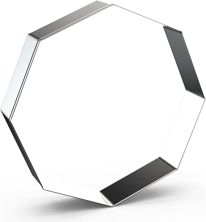 Octagon Cookie Cutter Set for Baking - 5 Inch, 4 Inch, 3 Inch, 2 Inch - Geometric Polygon Frame Plaque Cookie Cutters Shapes Molds - Stainless Steel