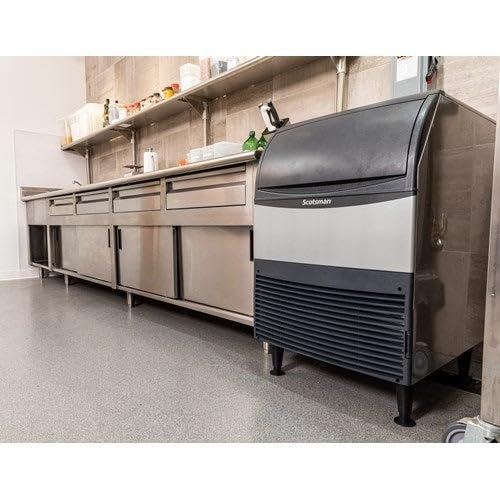 Scotsman UF424A-1 Flake-Style Air Cooled Ice Maker Machine with Bin, 80-Pound Capacity, Stainless Steel, 115-Volts, NSF