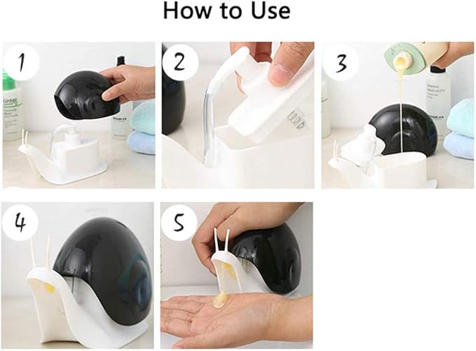 Cute Snail Soap Dispenser for Kitchen Bathroom etc. (3 Colors)