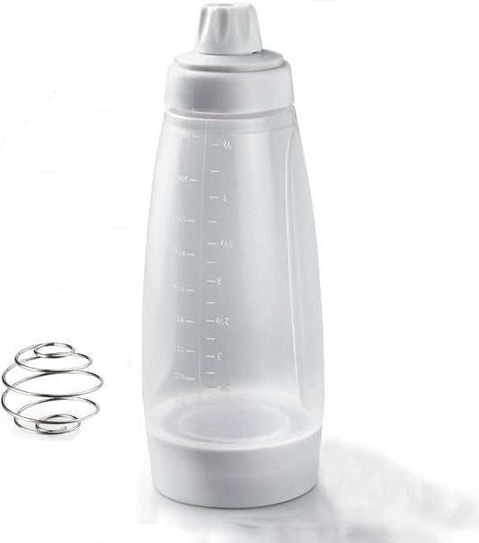 Pancake Batter Dispenser with Blender Balls,33.8 Oz Silicone Squeeze Pancake Mixer, Kitchen Pancake Batter Dispenser Bottle Baking Tool for Cupcakes, Crepes, Waffle, Muffins,Qatayef,Cupcakes