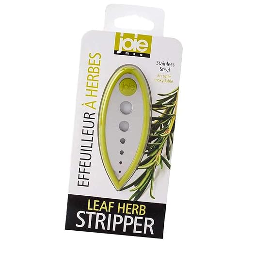 Joie Leaf Herb Stripper, Quickly Removes Leaves from Stems, Six Holes of Varying Sizes, Stainless Steel, Durable Tool, BPA-Free, Time-Saving Kitchen Gadget, Dishwasher Safe