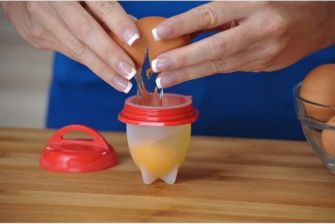 Egglettes Egg Cooker - Hard Boiled Eggs without the Shell, 4 Egg Cups
