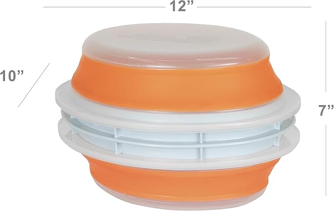 CanCooker Collapsible Plastic Batter Bowl | Mess-Free Breading Shaker Container & Mixer | Ideal for Fish Fry, Fried Chicken, Onion Rings, Wings & More - 2 Pack